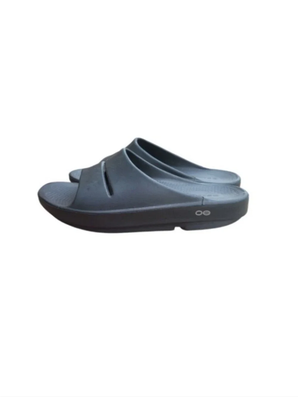 OOFOS OOahhh Original Recovery Foam Slip Summer Athletic Walk Slide Black Men 10